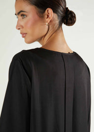 Box Pleat Abaya Black - Final Sale