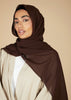 Brown Crepe Hijab