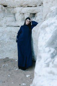 Tide Asymmetric Coat Navy