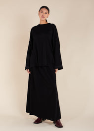 Casual Skirt and Top Co-Ord Black - Final Sale