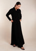 Collared V Neck Abaya