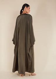 Raw Henna Open Abaya - Final Sale