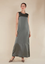 Slip Dress Shimmery Olive