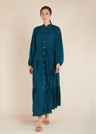 Dark Green Tiered Maxi - Final Sale