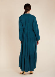 Dark Green Tiered Maxi