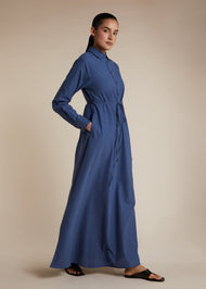 Cotton Maxi Denim Blue