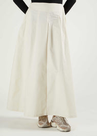 Cotton Poplin Skirt Cream