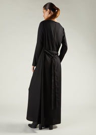 Cowl Neck Abaya Black