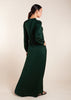 Crinkle Abaya Dark Green