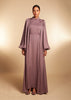 Crinkle Open Abaya Dusty Taupe