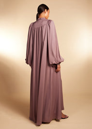 Crinkle Open Abaya Dusty Taupe