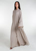 Crinkled Open Abaya Sand - Final Sale