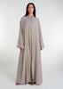 Crinkled Open Abaya Sand - Final Sale