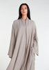 Crinkled Open Abaya Sand - Final Sale