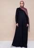 Crochet Flare Abaya Black | Abayas | Aab Modest Wear