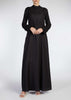 Crochet Lace Abaya Black