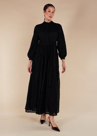 Crochet Lace Maxi Black - Final Sale
