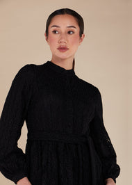 Crochet Lace Maxi Black - Final Sale