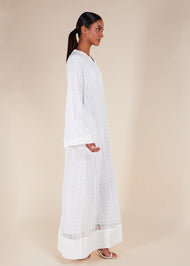 Crochet Maxi Dress White