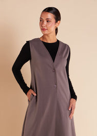 Longline Waistcoat Grey