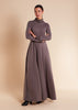 Seam Flared Abaya Grey - Final Sale