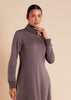 Seam Flared Abaya Grey