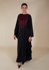 Floaty Tatreez Kaftan Black - Final Sale