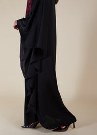 Floaty Tatreez Kaftan Black - Final Sale
