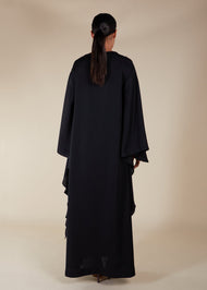 Floaty Tatreez Kaftan Black - Final Sale