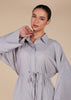Cool Grey Drawstring Maxi