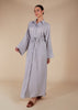 Cool Grey Drawstring Maxi