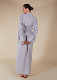 Cool Grey Drawstring Maxi