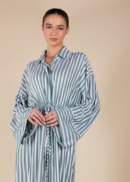 Bold Sage Drawstring Maxi - Final Sale