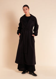 Mid Length Coat Black - Final Sale