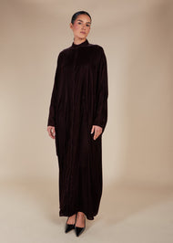 Haiza Abaya Dark Brown - Final Sale