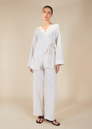 Side Wrap Co-Ord Nude - Final Sale