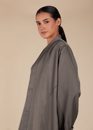 Open Seam Abaya Set Quartz - Final Sale
