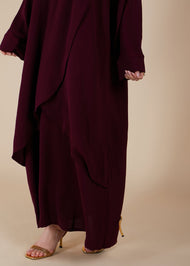 Crossover Abaya Plum - Final Sale