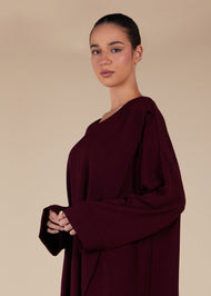 Crossover Abaya Plum - Final Sale