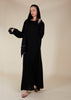 Pave Trim Abaya Black - Final Sale