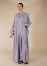 Open Abaya Light Grey