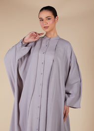 Open Abaya Light Grey