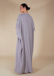 Open Abaya Light Grey