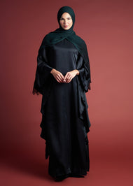 Floaty Kaftan Black Satin