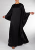 Floaty Kaftan Black Satin | Modest Abayas | Aab Modest Wear