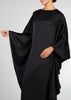 Floaty Kaftan Black Satin | Modest Abayas | Aab Modest Wear