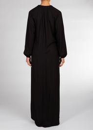 Button Pleat Abaya Black | Abayas | Aab Modest Wear