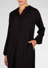 Button Pleat Abaya Black | Abayas | Aab Modest Wear