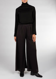 Cheesecloth Flared Trousers - Final Sale