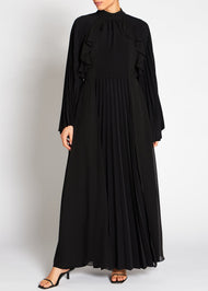 Plisse Maxi Dress Black - Final Sale